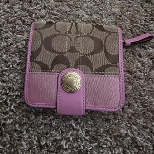 Coach Pink and Brown Wallet